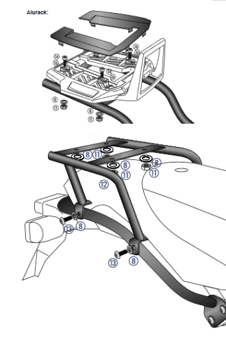 Portamaletas de aluminio para BMW HP2 /Enduro/Megamoto (05-08) Hepco & Becker