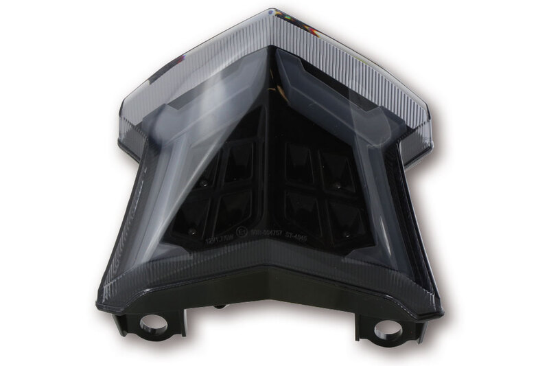 HIGHSIDER piloto trasero LED inteligente negro estilo Kawasaki, homologado E (1ud.)