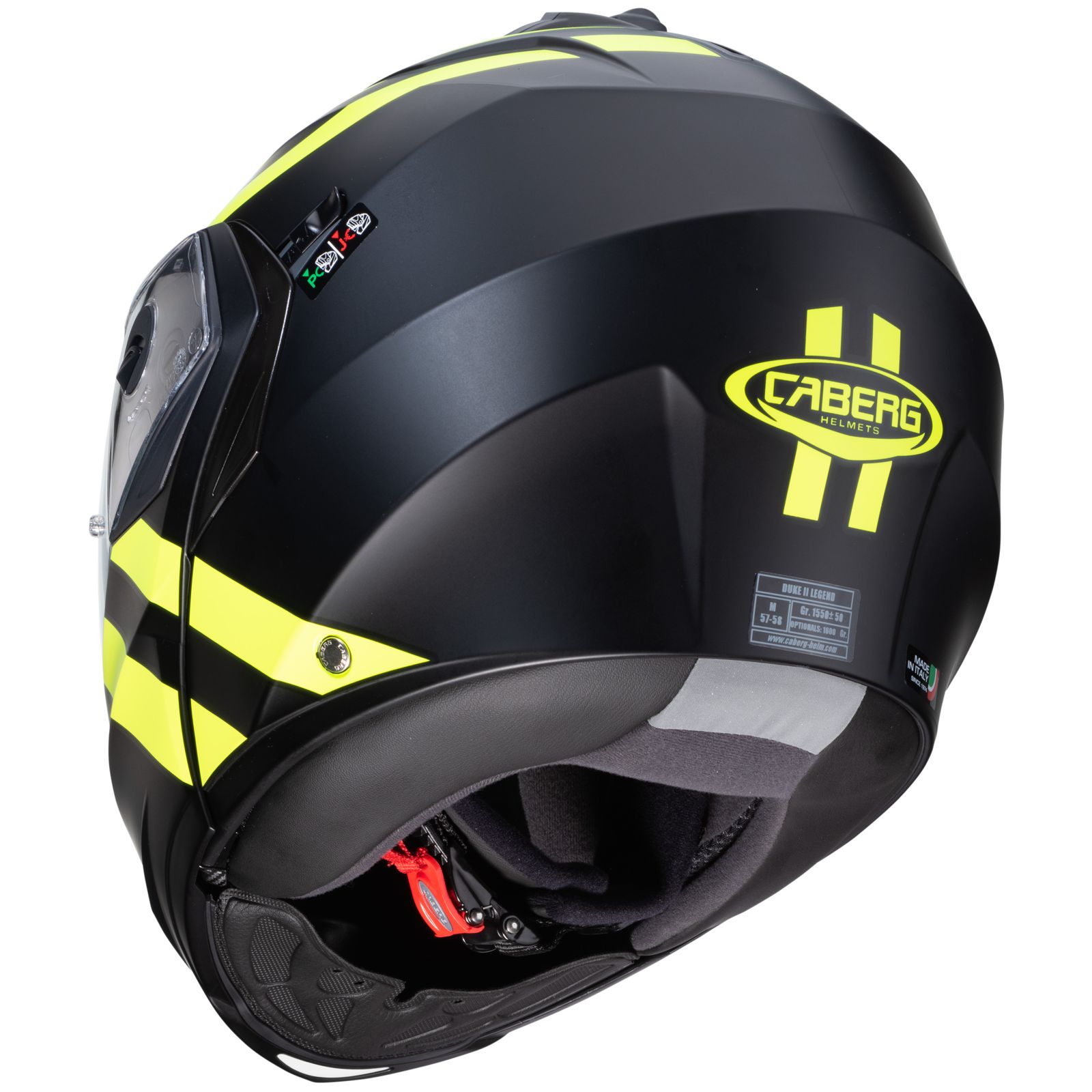 Casco Caberg Duke II Superlegend, negro mate/amarillo fluo
