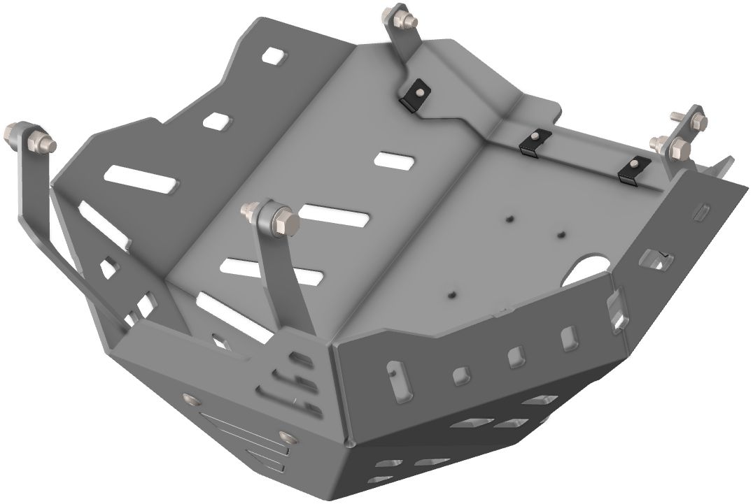Placa de protección del motor de aluminio para Honda XL 750 Transalp, gris