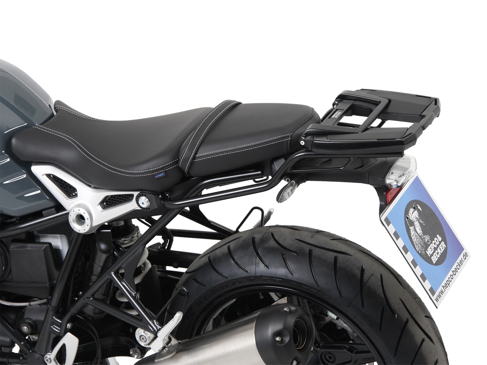 Easyrack baúl portaequipajes negro para BMW R nineT Pure (17-23) Hepco & Becker