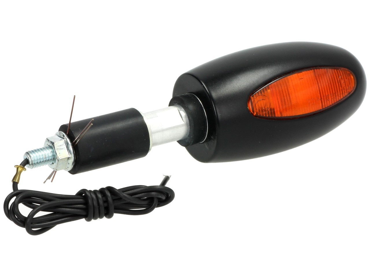 Indicador Kellermann, BL 1000 amarillo, latón, halógeno, VR/VL, 12 V, 21 W, negro satinado