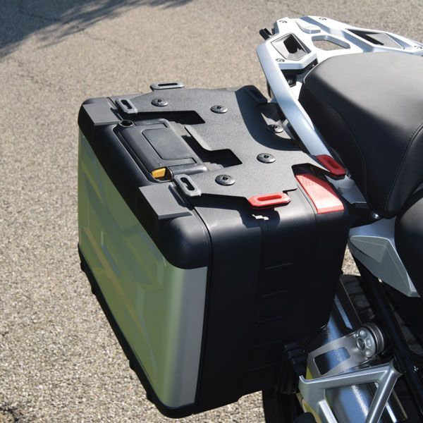 Portaequipajes adicional izquierdo para BMW F 850 GS, R 1200 GS LC /Rally, R 1250 GS, aluminio, negro