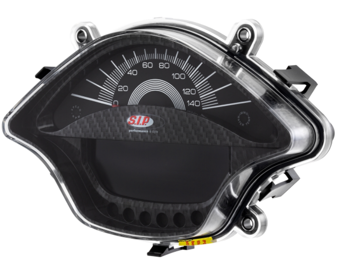 Cuentarrevoluciones/calendario para Vespa Primavera/Sprint 50-150cc 2T/4T AC, aspecto carbono