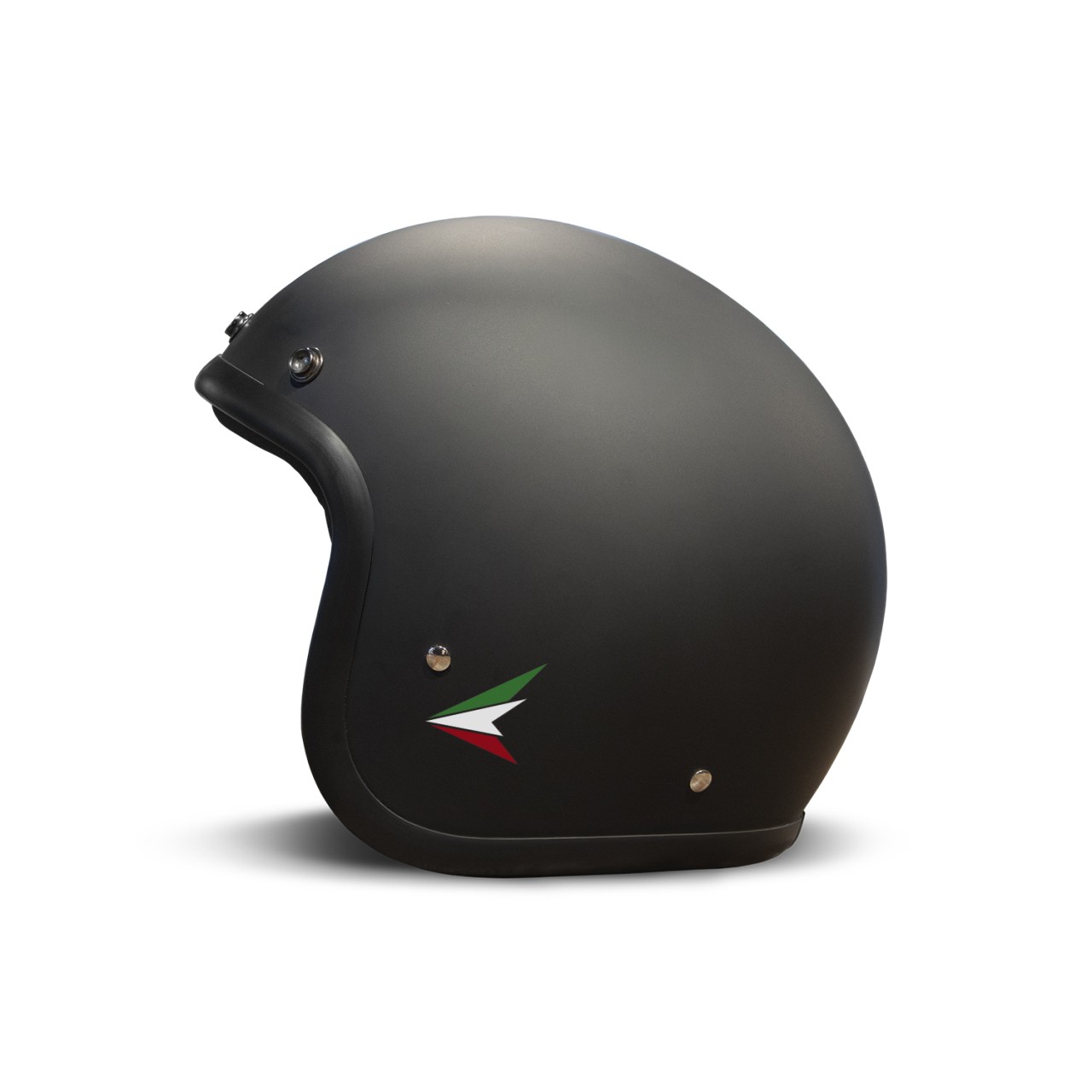 Casco DMD jet Retro, negro, mate, Ita Black, fibra de vidrio, ECE 22.06