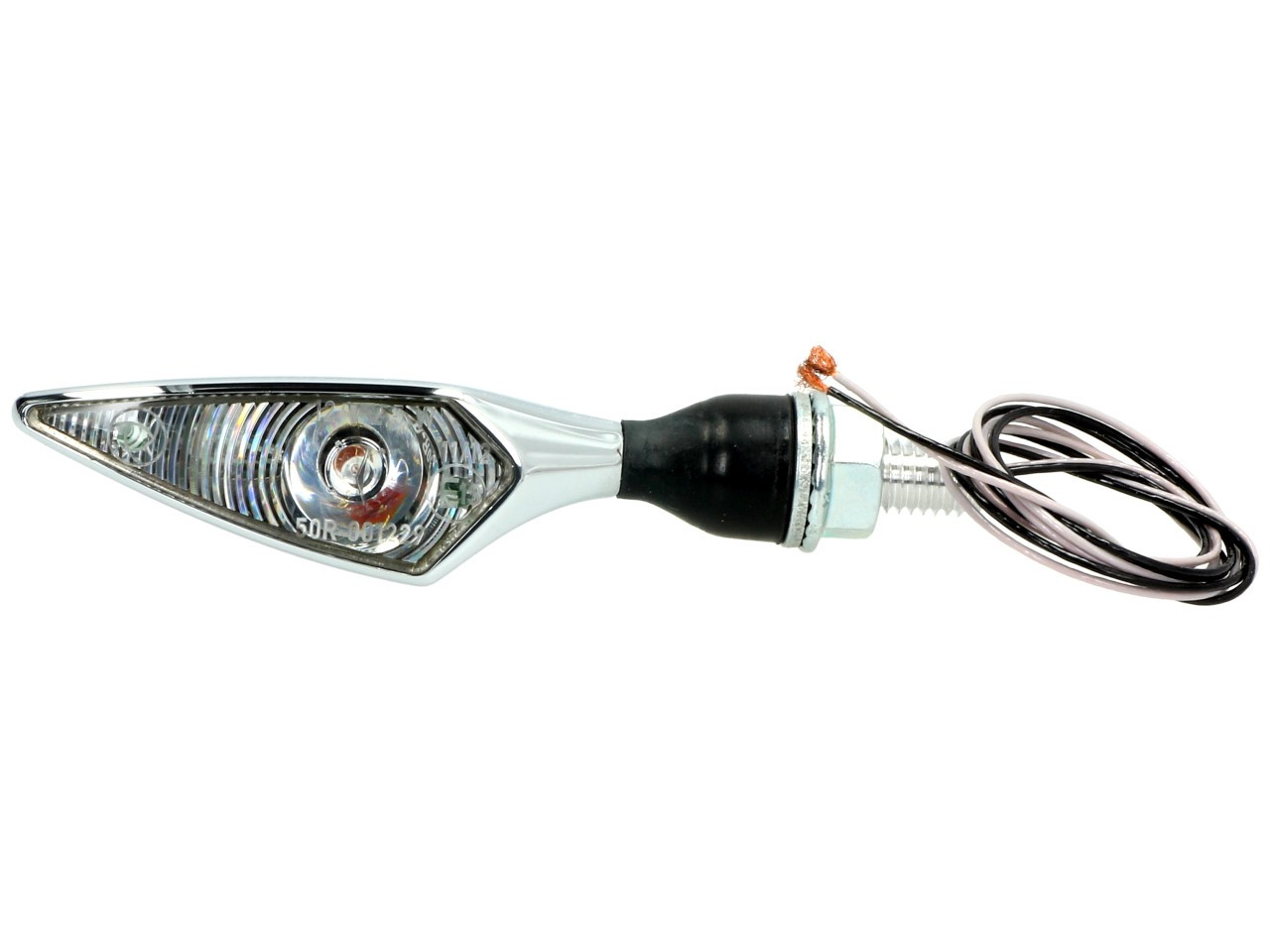 Indicador Kellermann, rombo, acero, LED, VR/HL, 12 V, cromo brillante, M8x20, homologado E
