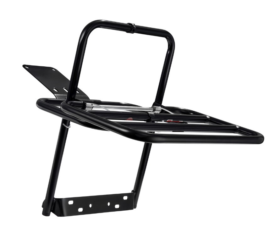 Portaequipajes trasero para Vespa PX 80-200cc, plegable, negro
