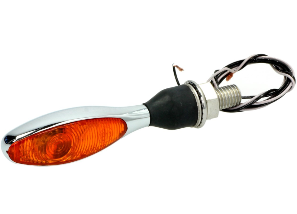Indicador Kellermann, Micro 1000 Halogen, acero, halógeno, HR/HL, 12 V, 6 W, cromo brillante, M8x20