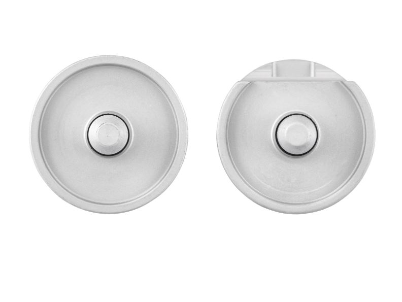 Tapa del orificio del espejo izquierda y derecha para Vespa Primavera/Sprint/Elettrica 50-150cc, plata mate