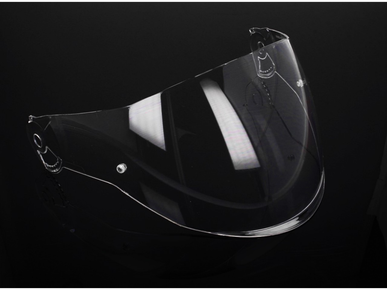 Visera Helmo Milano, FuoriRotta, transparente, resistente a los arañazos, larga