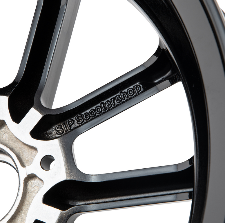 Llanta delantera/trasera 12" para Vespa GTS/GTS Super/GTV/GT 60/GT/GT L 125-300ccm, negro brillante