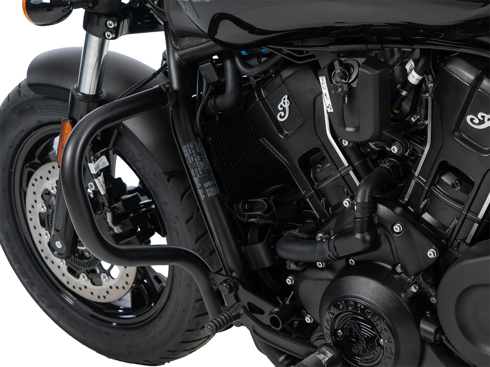 Guardamotor negro para Indian Scout Sixty Bobber (25-) Hepco & Becker