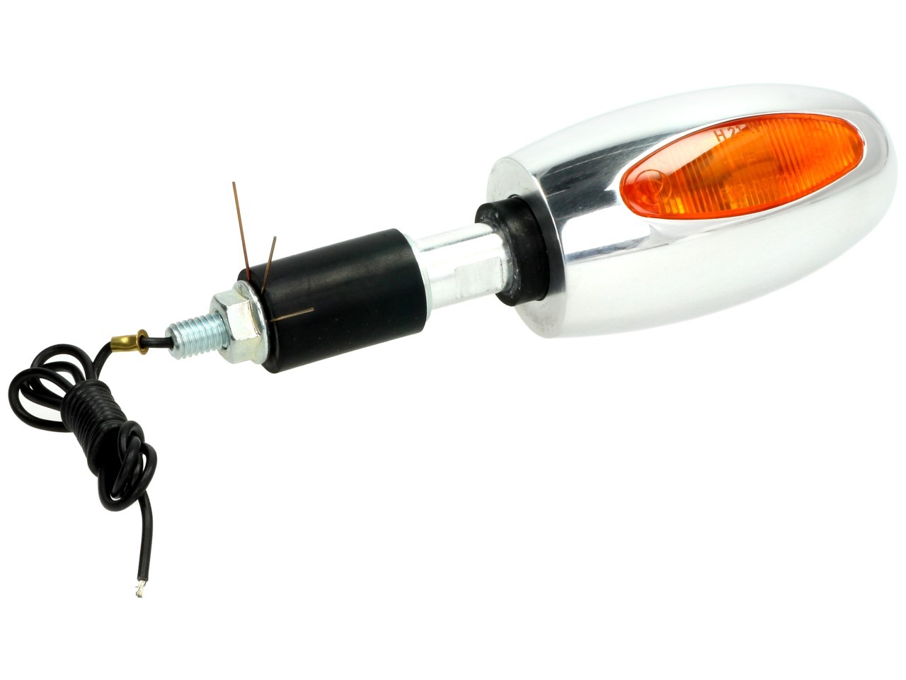 Indicador Kellermann, BL 1000 amarillo, aluminio, halógeno, VR/VL, 12 V, 21 W, cromo pulido, brillante