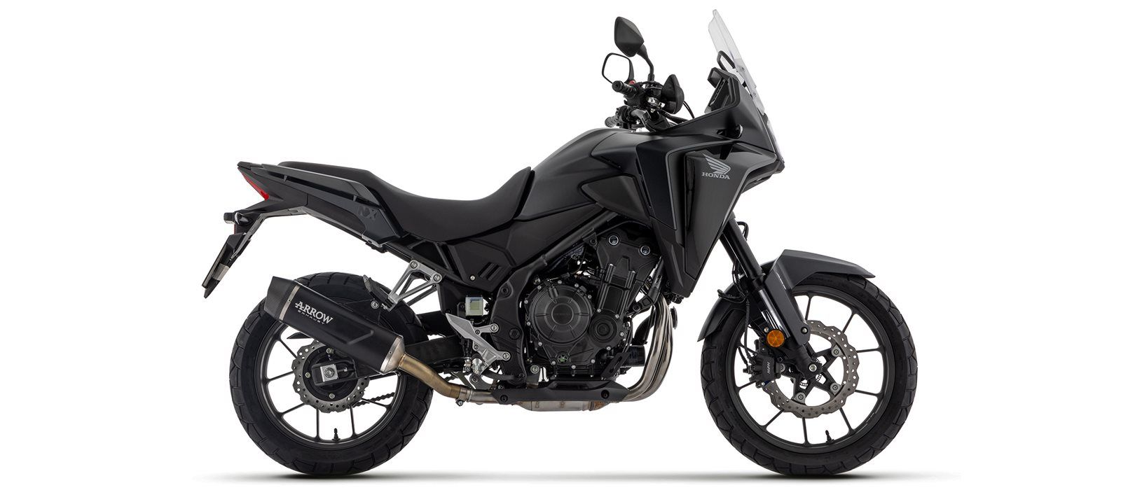 ARROW Escape INDY RACE EVO Aluminio negro para Honda NX500 / CB500 Hornet (24-)