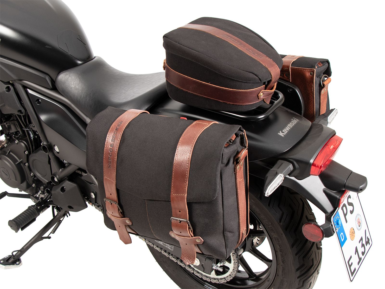 Juego de bolsas traseras Legacy negras para montar en Soloracks Hepco & Becker Hepco & Becker