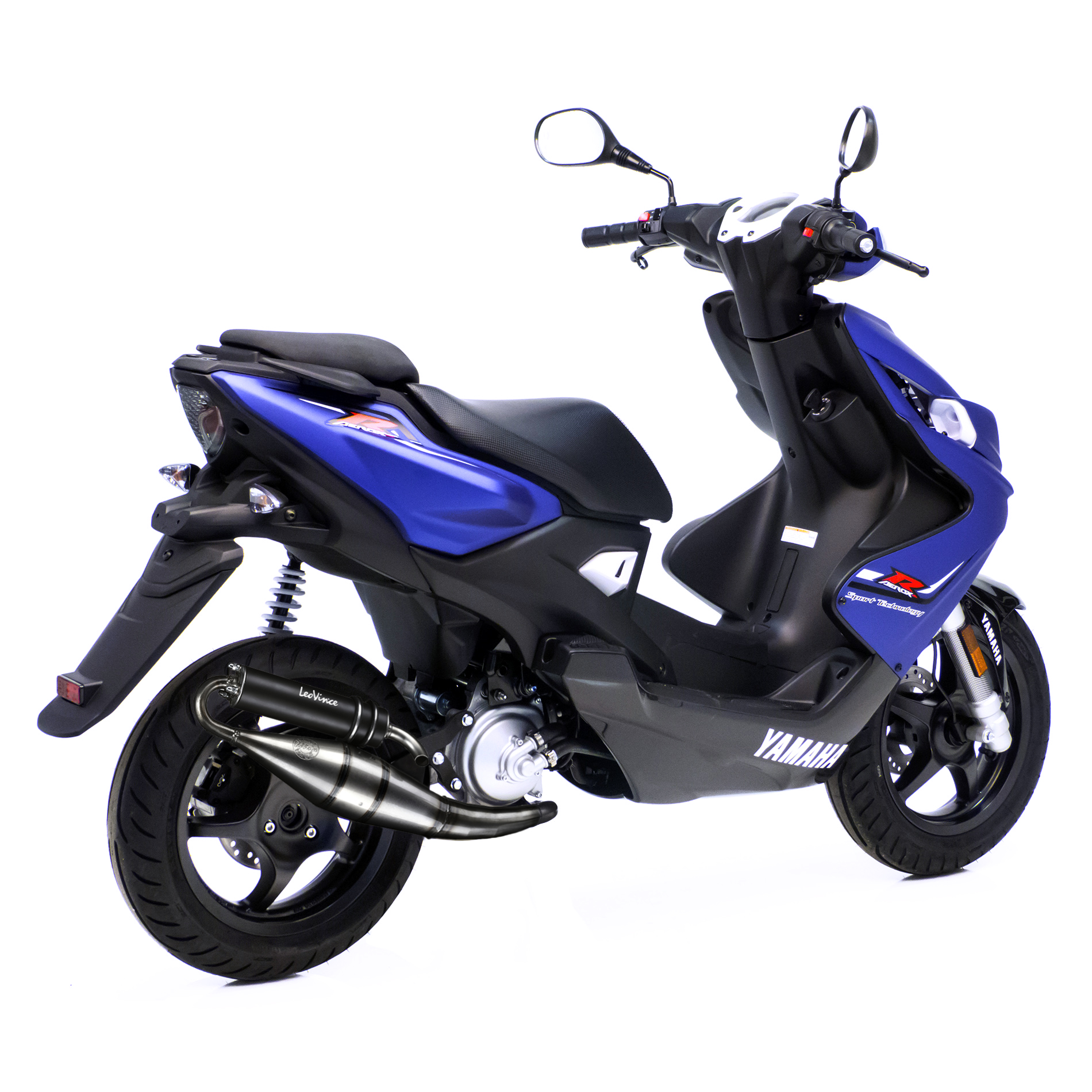 Sistema de escape LeoVince Hand Made TT, Black Edition, Full System para Yamaha Aerox 50