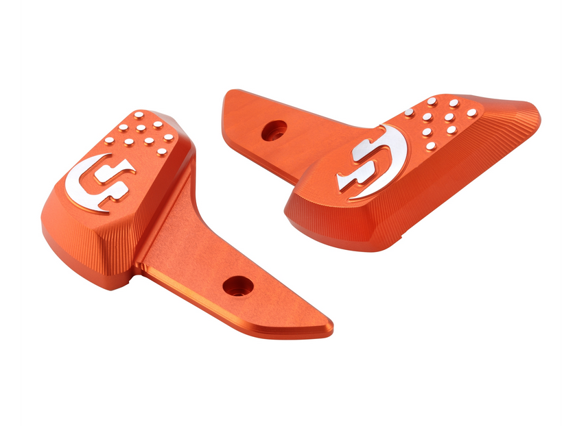 Estriberas derecha e izquierda para Vespa Primavera /Sprint 50-150ccm 2T/4T AC, naranja mate