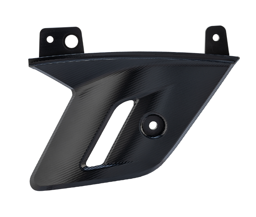 Carenado de horquilla para Vespa GTS/GTS Super 125/300cc (`22-), aluminio, anodizado negro