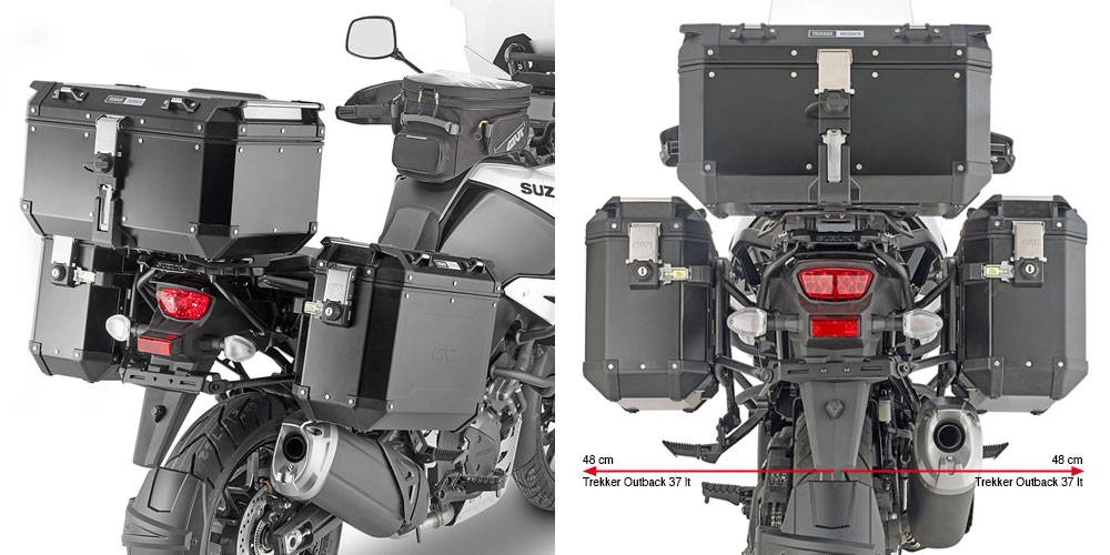 Portaequipajes lateral ONE-FIT MONOKEY® CAM-SIDE para Suzuki V-Strom 1050 (Bj.20-) Givi
