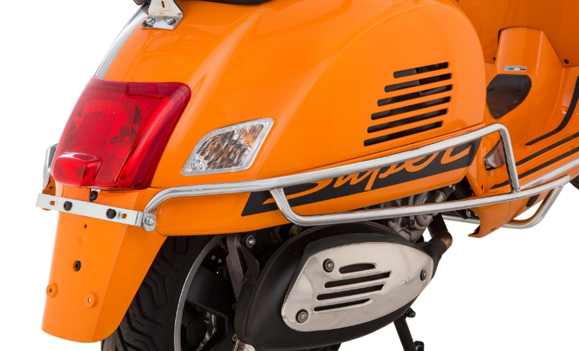 Cubrebarras lateral trasero para Vespa GTS /GTS Super /GTV /GT 60, 125-300ccm, cromado