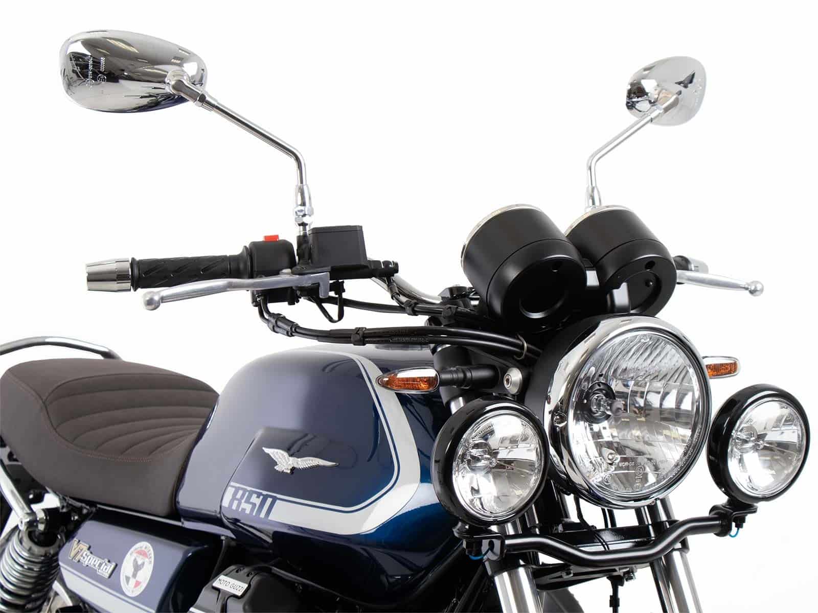 Faro auxiliar Twinlight incl. soporte y cable negro para Moto Guzzi V7 850 Special (25- )