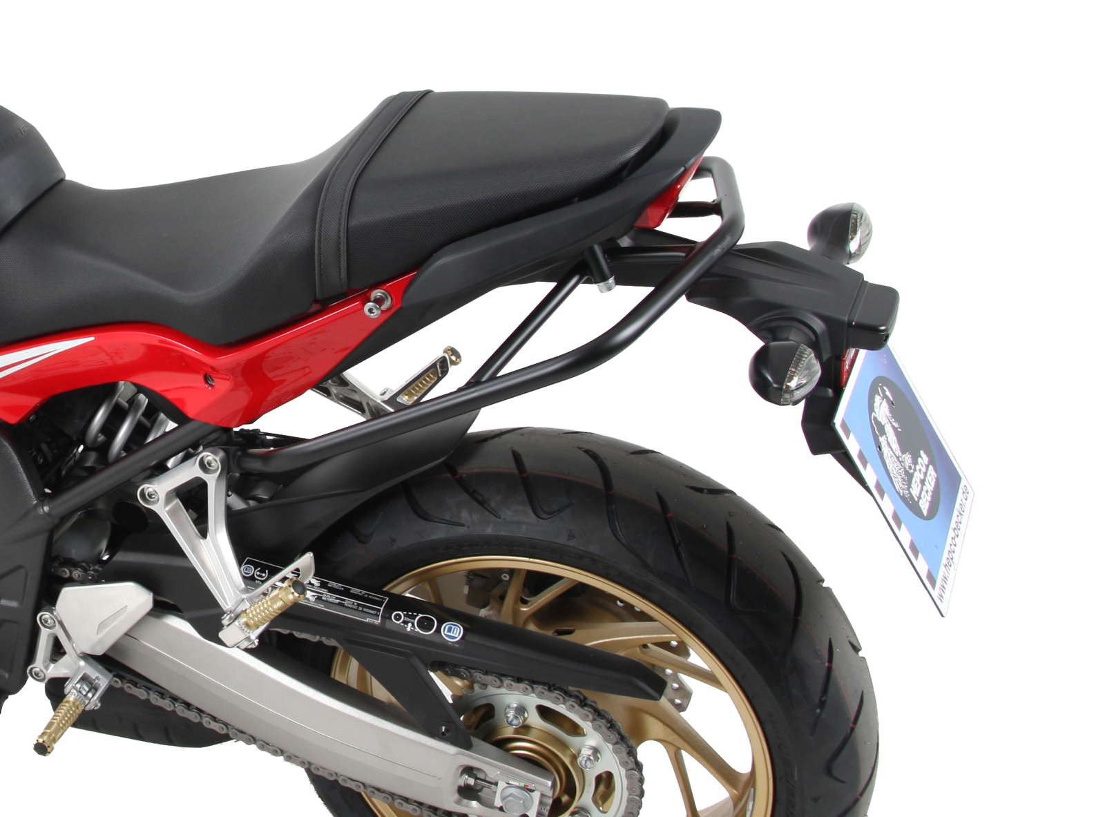 Barra de protección trasera negra para Honda CB 650 F (14-18) Hepco & Becker