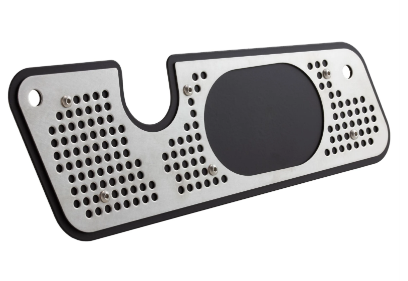 Embellecedor de escape basculante para Vespa GTS/GTS Super/GTV/GT, negro/plateado