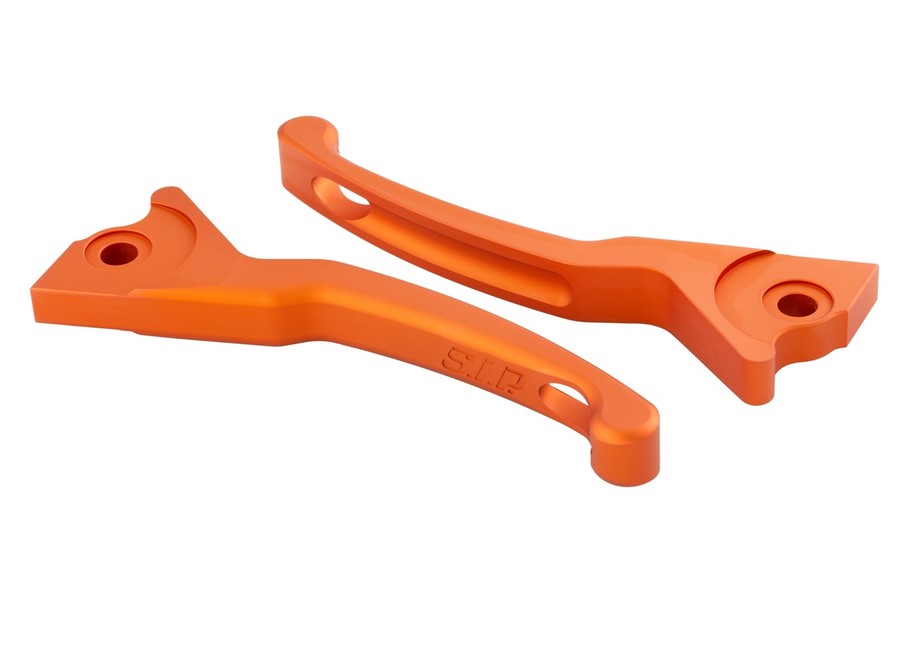 Juego de manetas de freno Sport Shorty para Vespa, derecha e izquierda, naranja mate