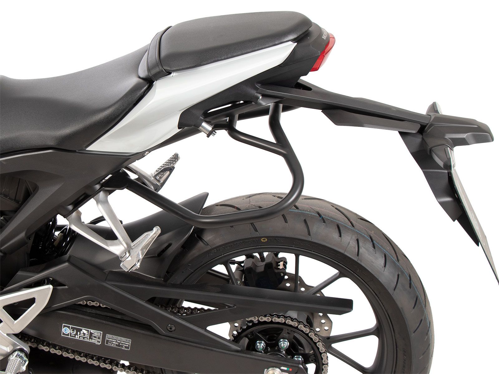 Barra de protección trasera negra para Honda CB 125 R (18-24) Hepco & Becker