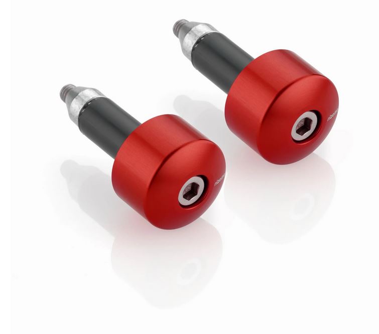 Contrapesos de manillar RIZOMA izquierdo y derecho para Vespa, anodizado rojo