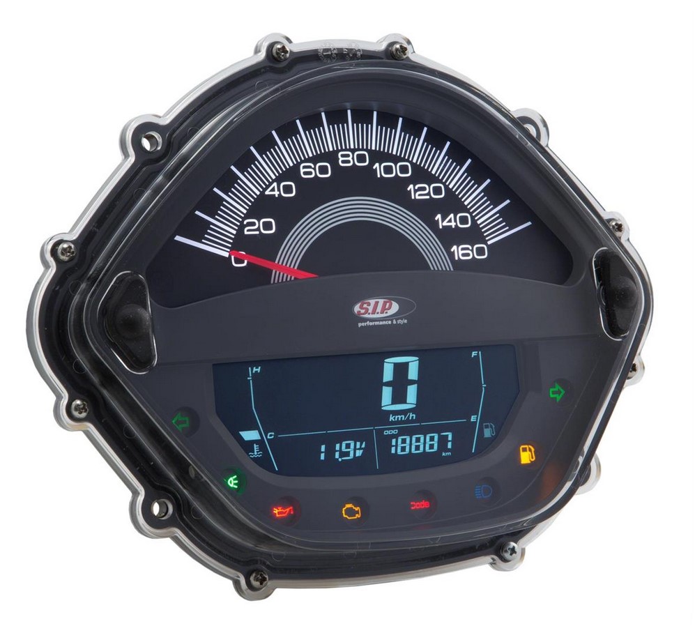 Cuentavueltas/cuentavueltas para Vespa GT/GT L 125/200cc/ GTS 125cc, negro