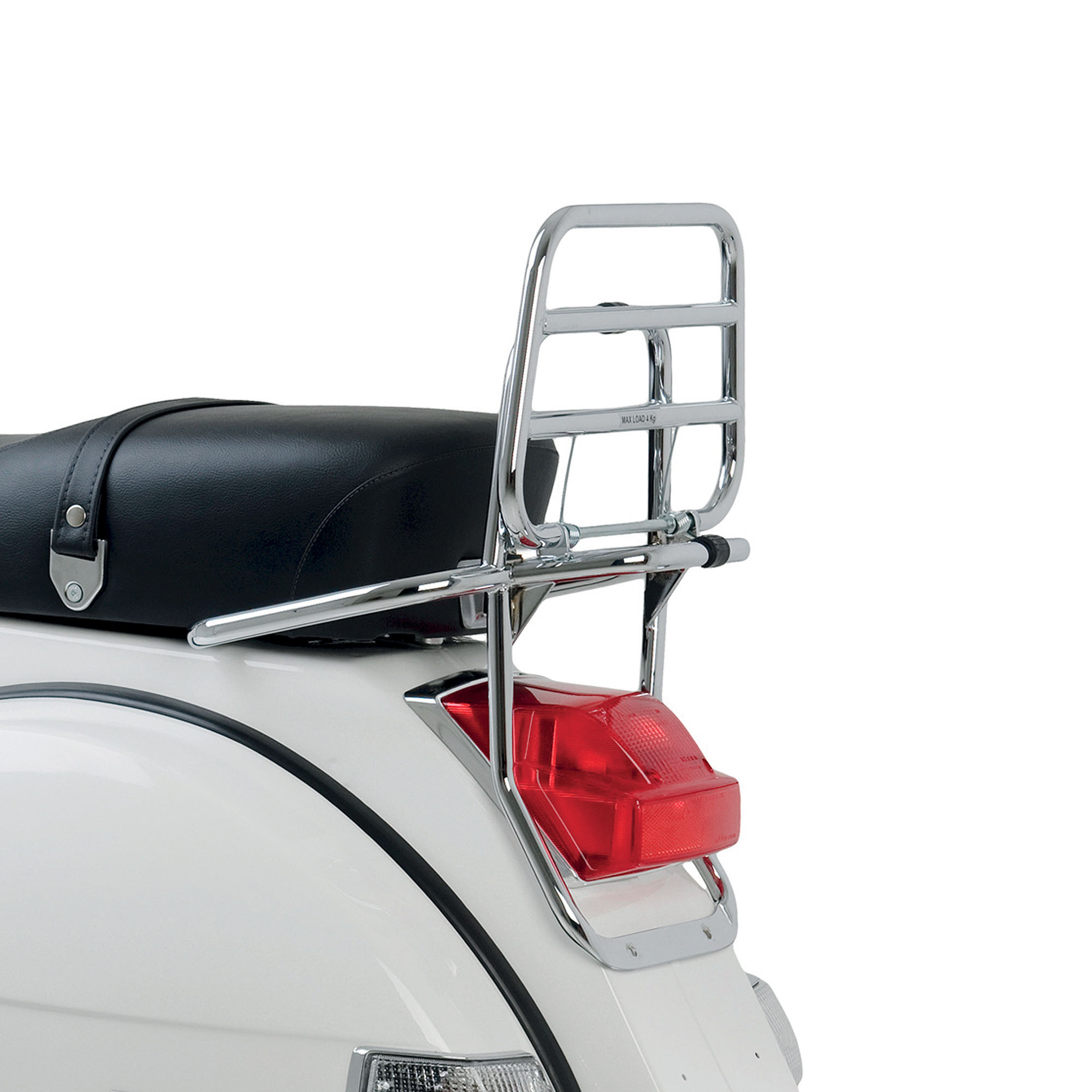 Portaequipajes trasero original plegable en cromo para Vespa PX