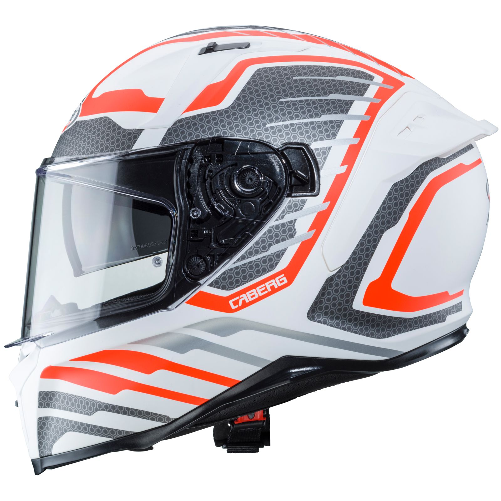 Casco Caberg Avalon Forge, blanco mate/naranja-plata