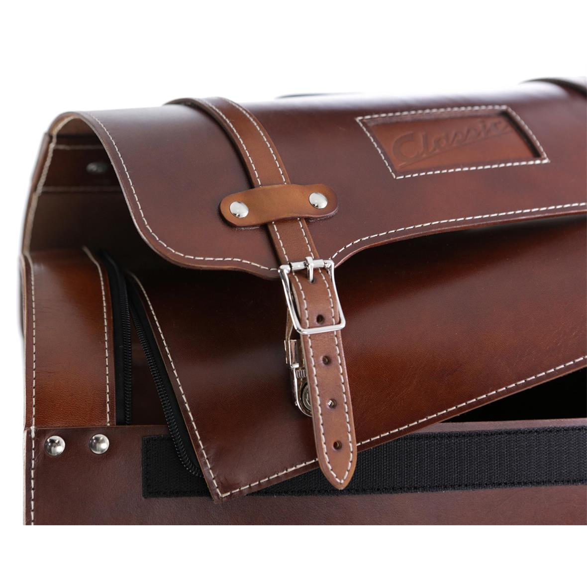 Funda de cuero "Classic" para Vespa - marrón