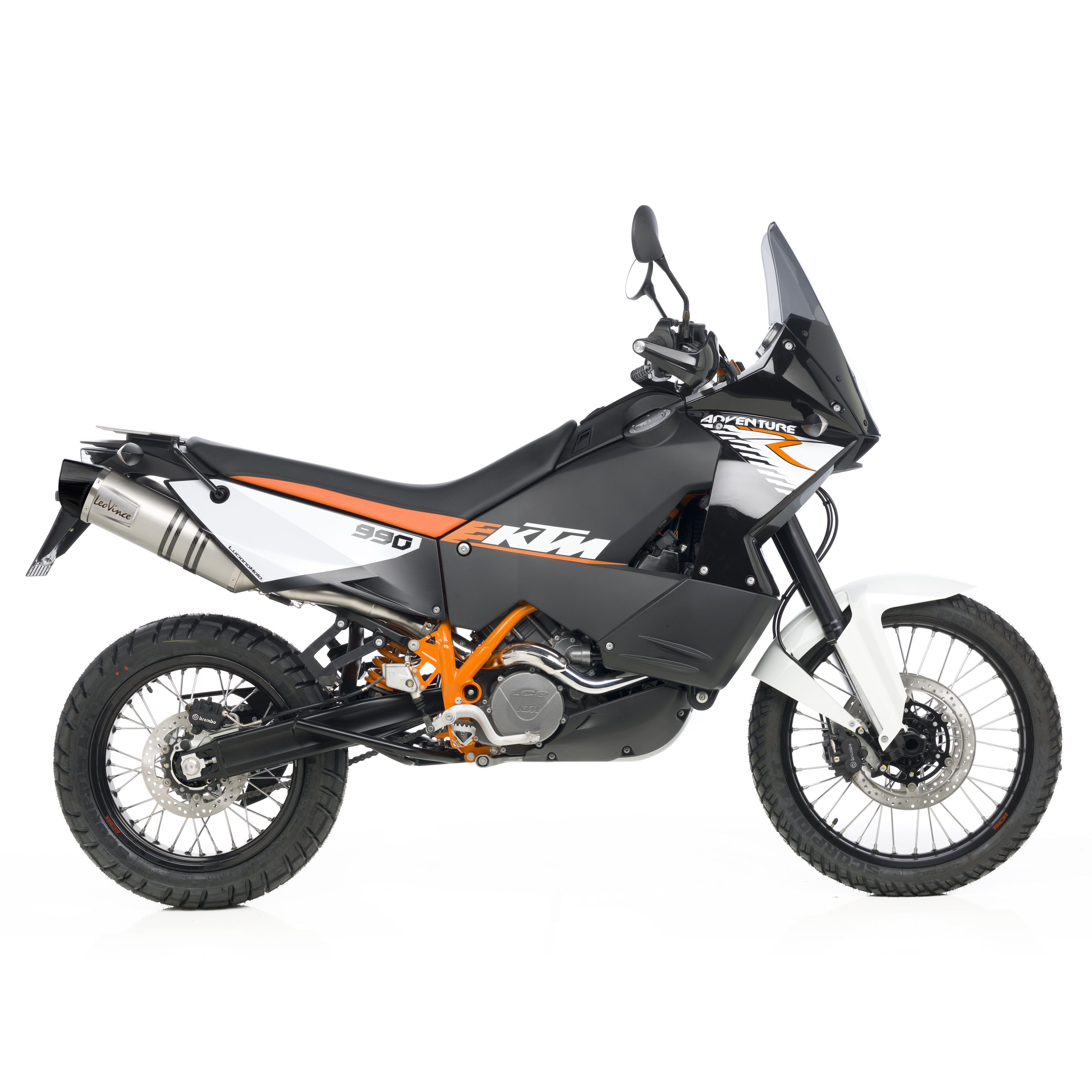 Sistema de escape LeoVince SBK LV One Evo 2, acero inoxidable para KTM Adventure 990 / 950