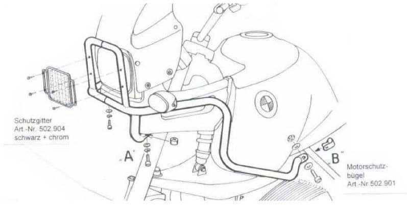 Protector de depósito cromado para BMW R 850 GS (98-00)/R 1100 GS (94-99) Hepco & Becker