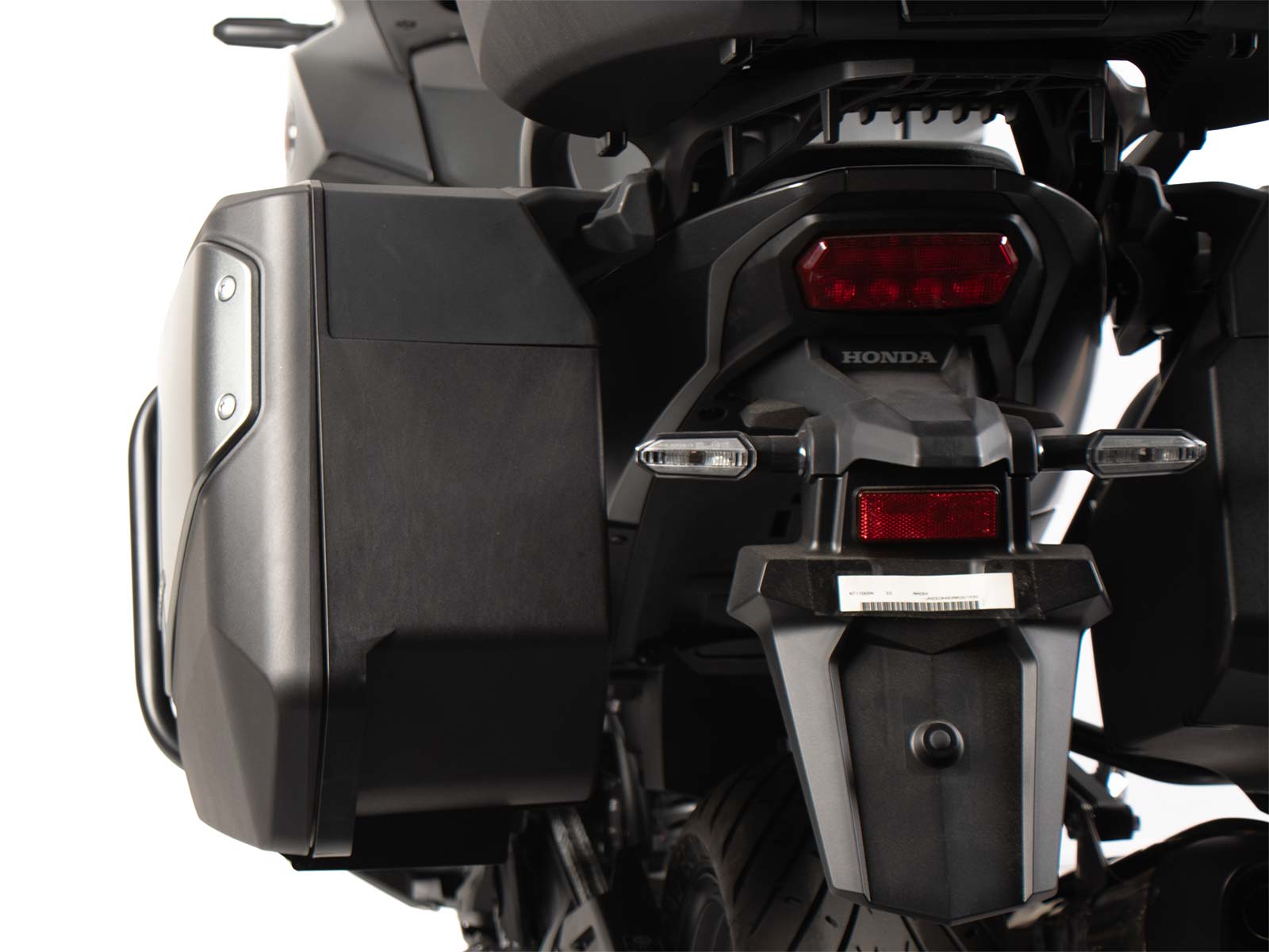 Barra protectora de maletas trasera negra para Honda NT 1100 (22-24) Hepco & Becker