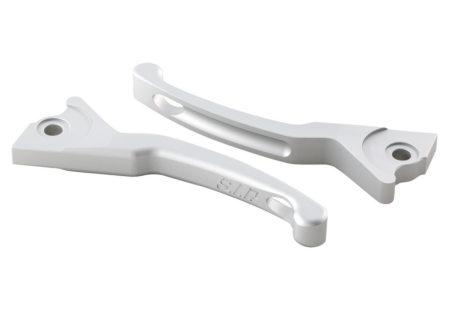 Juego de manetas de freno Sport Shorty para Vespa, derecha e izquierda, plata mate