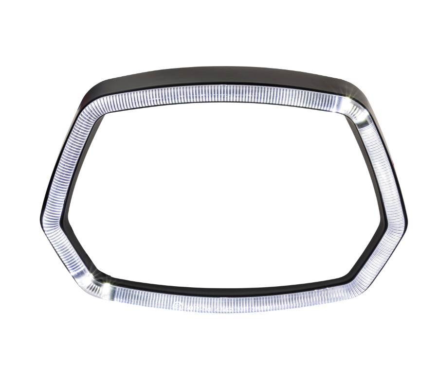 Anillo de luz LED para Vespa Sprint 50cc 2T/4T, negro mate