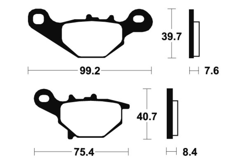 Pastillas de Freno Tecnium Scooter Orgánicas - ME202