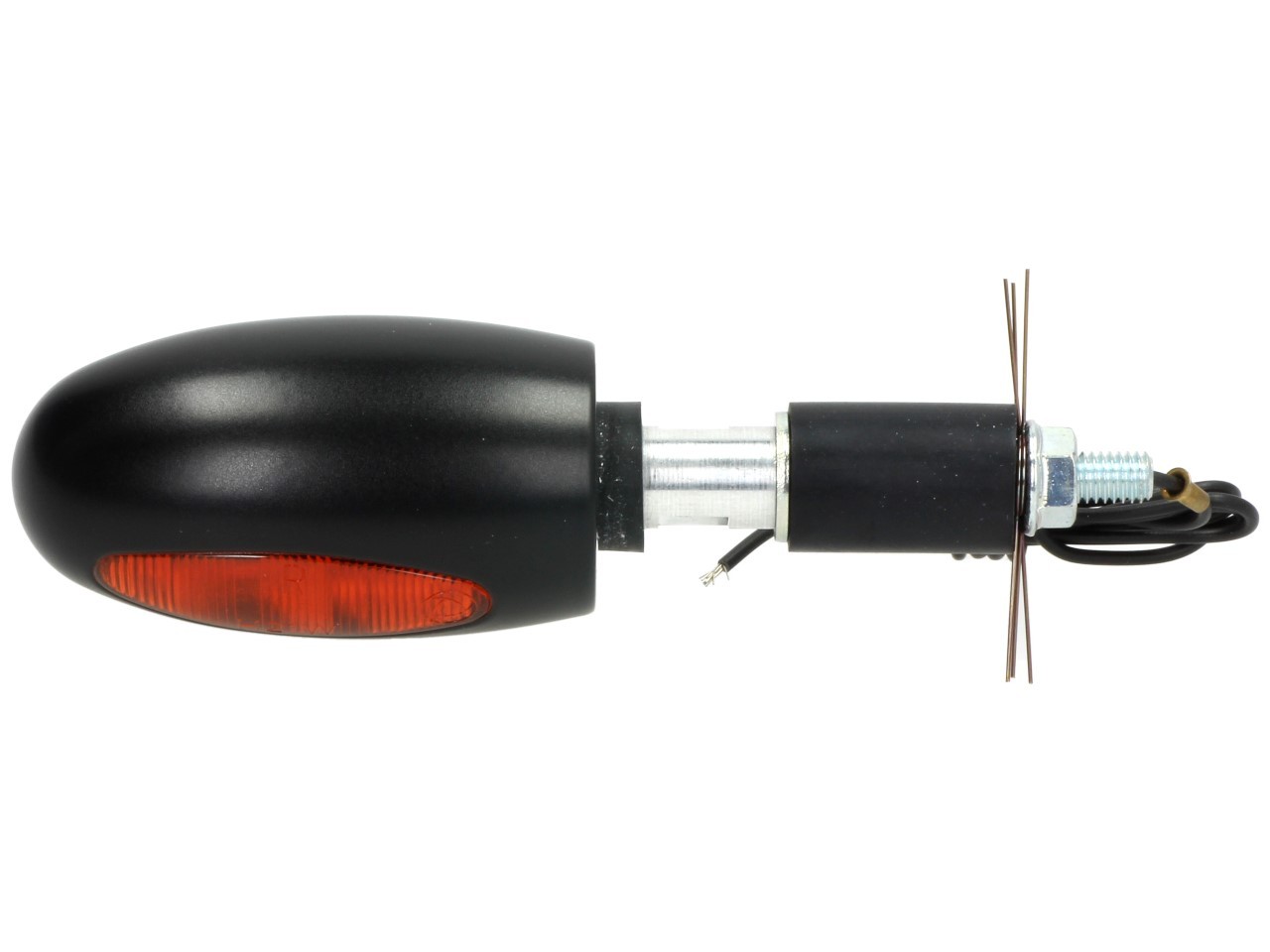 Indicador Kellermann, BL 1000 amarillo, latón, halógeno, VR/VL, 12 V, 21 W, negro satinado