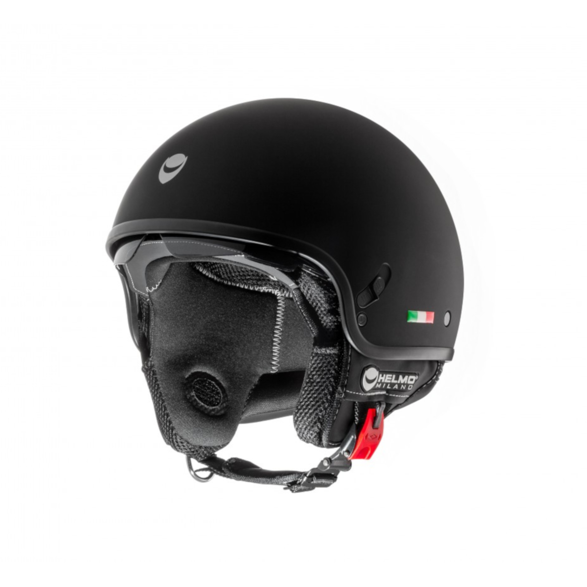 Helmo Milano Demi Jet, Puro Slider, negro mate