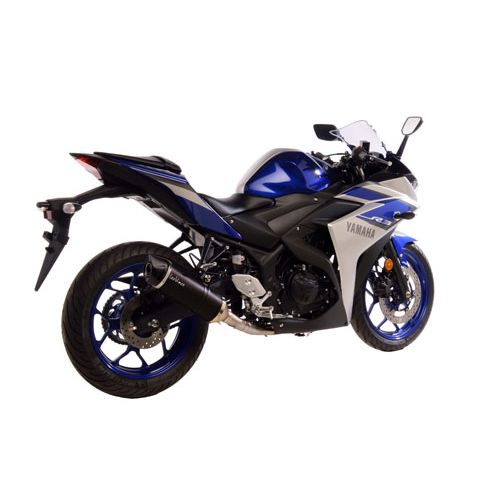 Sistema de escape LeoVince SBK LV One Evo 2, carbono, sistema completo para Yamaha MT-03 / YZF-R3
