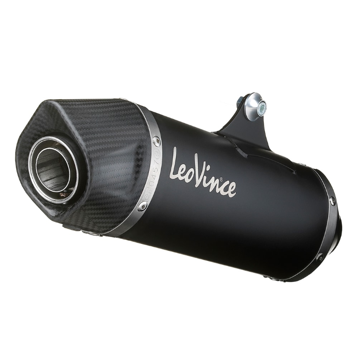 Sistema de escape LeoVince SBK Nero Evo 2, acero inoxidable para Beverly 350 Sport Touring Euro 3 (Bj.11-16)