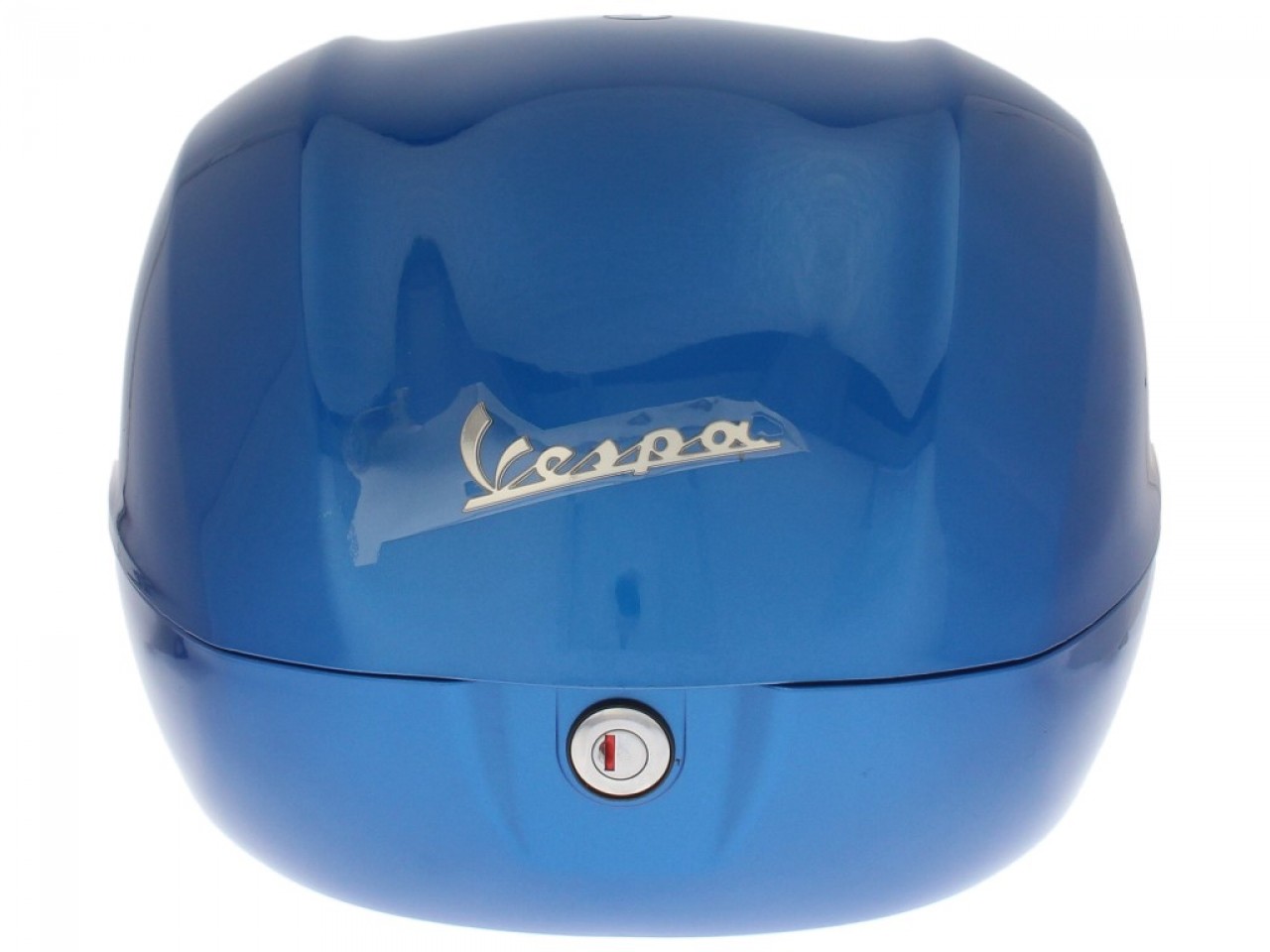Kit baúl 32L azul (261/A), respaldo marrón para Vespa Sprint / Primavera