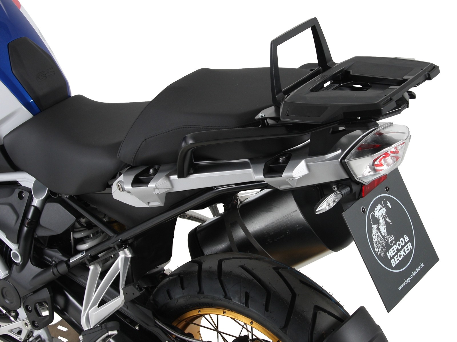 Alurack portamaletas superior para portaequipajes original negro para BMW R 1250 GS (19-23) Hepco & Becker