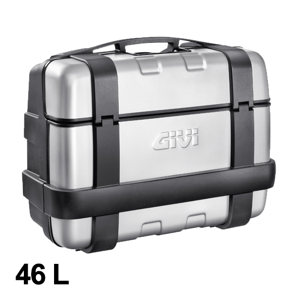 Maleta Trekker 46 litros MONOKEY con tapa de aluminio plata Givi