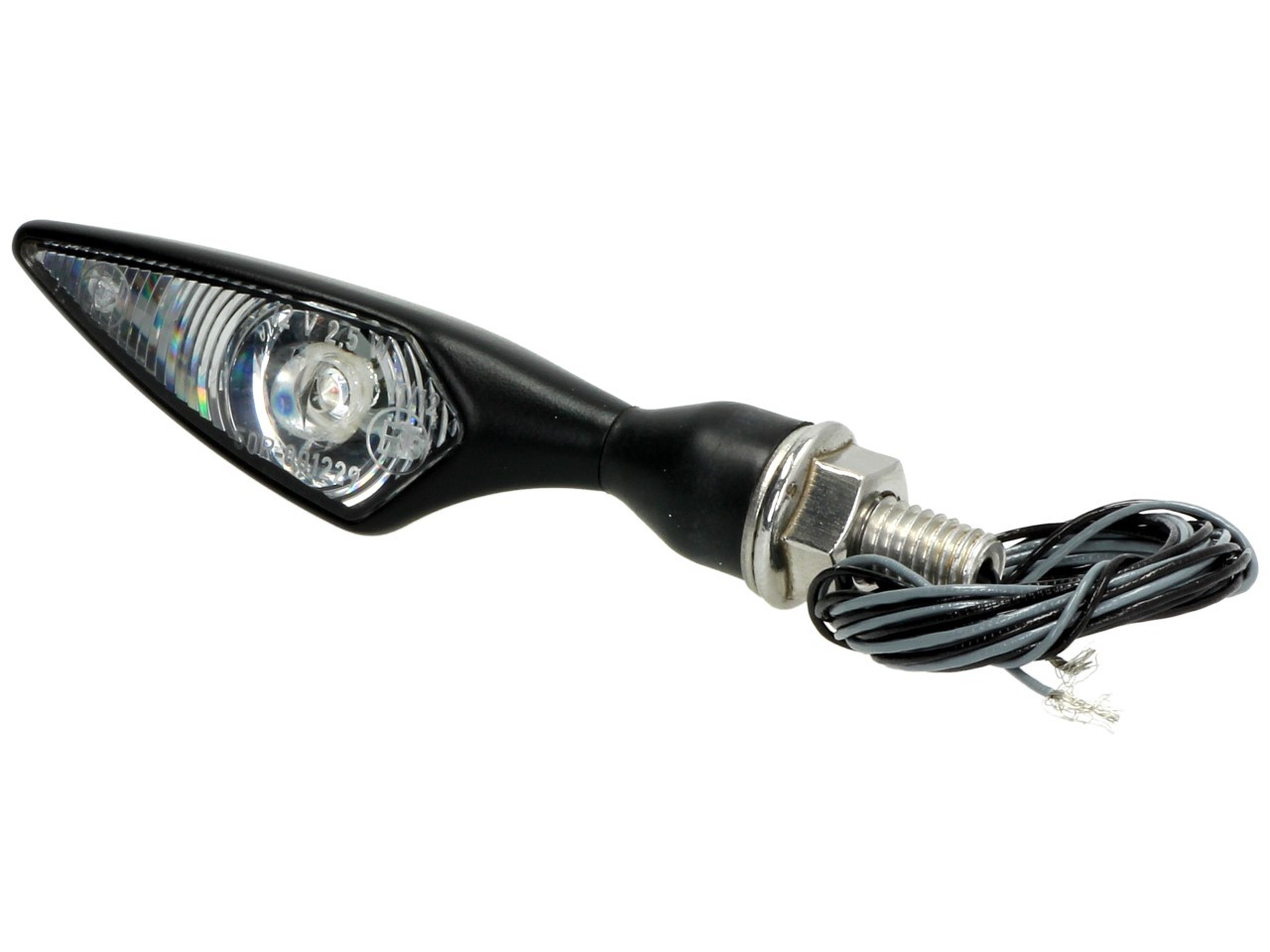 Indicador Kellermann, rombo, acero, LED, VR/HL, 12 V, negro satinado, M8x20, homologado E