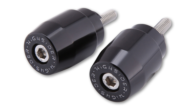 Contrapesos de manillar HIGHSIDER pro negro M6 Honda (par)