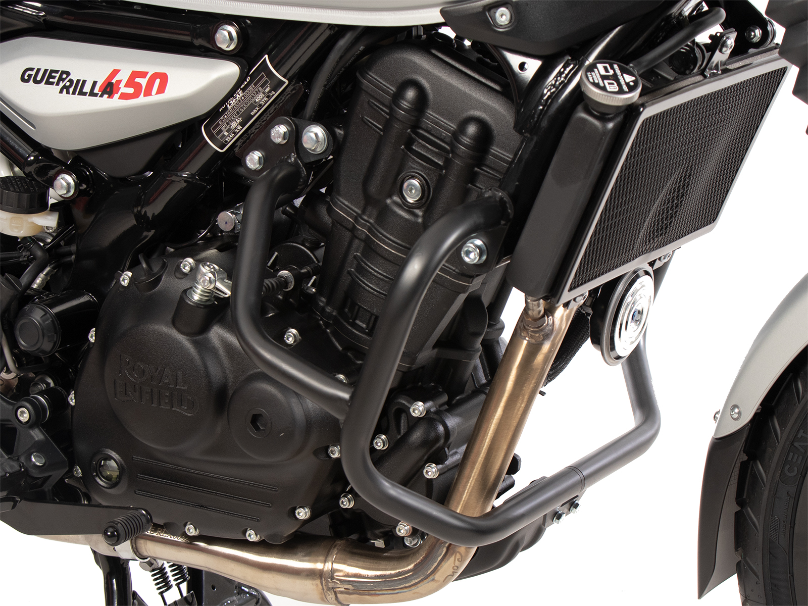 Protector de motor negro para Royal Enfield Guerrilla 450 (24-) Hepco & Becker